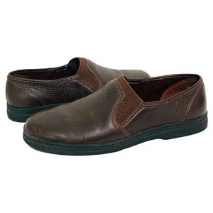 Azaleia Women’s Leather Flats Slip On Brown Casual Size 9 Comfort